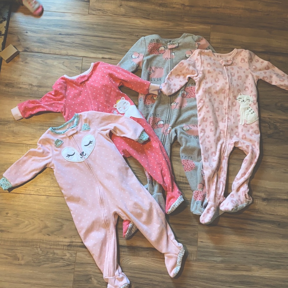 Bundle of 4 pairs footie pajamas